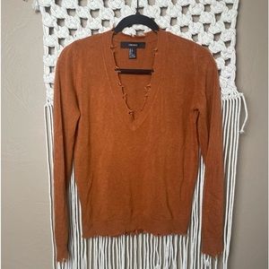 F21 Distressed Sweater